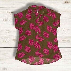 Massini Pink Floral button up - S